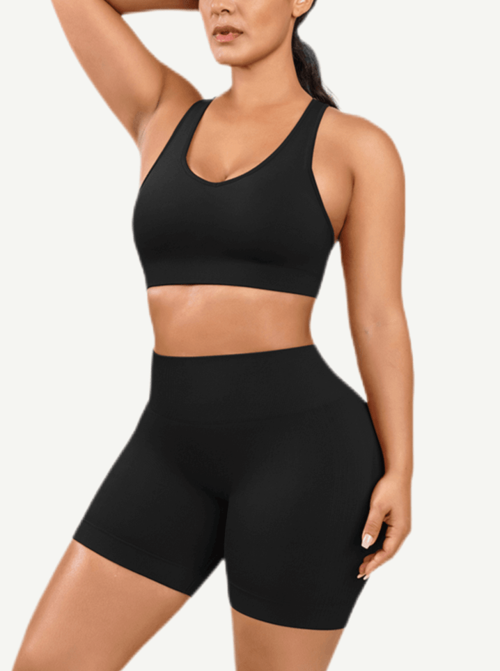 sso-friendly Sexy V Neck Seamless Sportswear
