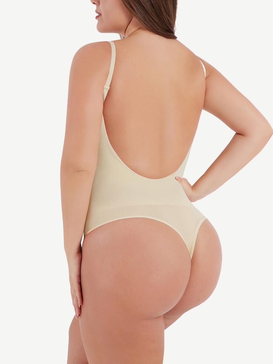 Presale-ssamless Cover-Breast Open-Back Thong