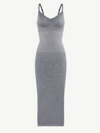 ssamless Spaghetti Strap V-neck Maxi Shaper Dress