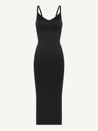 ssamless Spaghetti Strap V-neck Maxi Shaper Dress