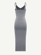 ssamless Spaghetti Strap V-neck Maxi Shaper Dress