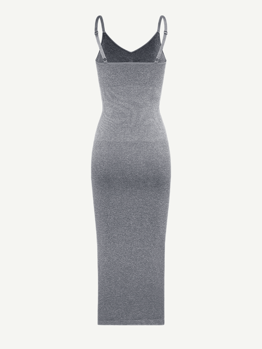 ssamless Spaghetti Strap V-neck Maxi Shaper Dress
