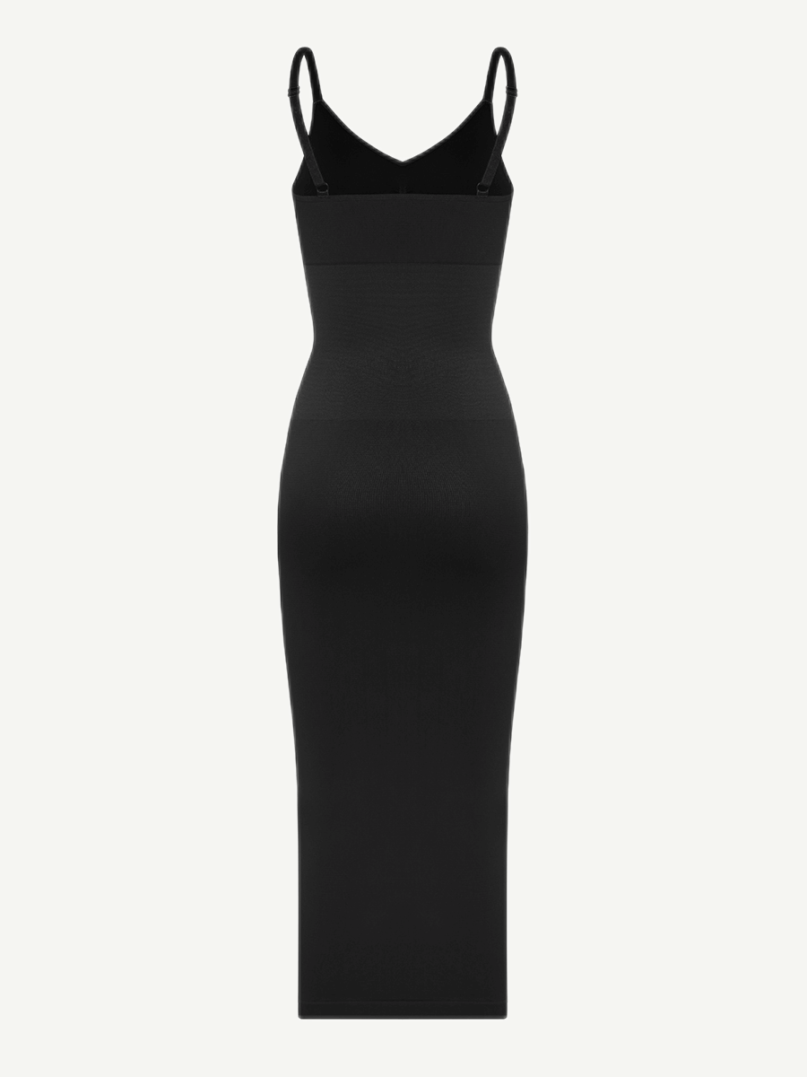 ssamless Spaghetti Strap V-neck Maxi Shaper Dress