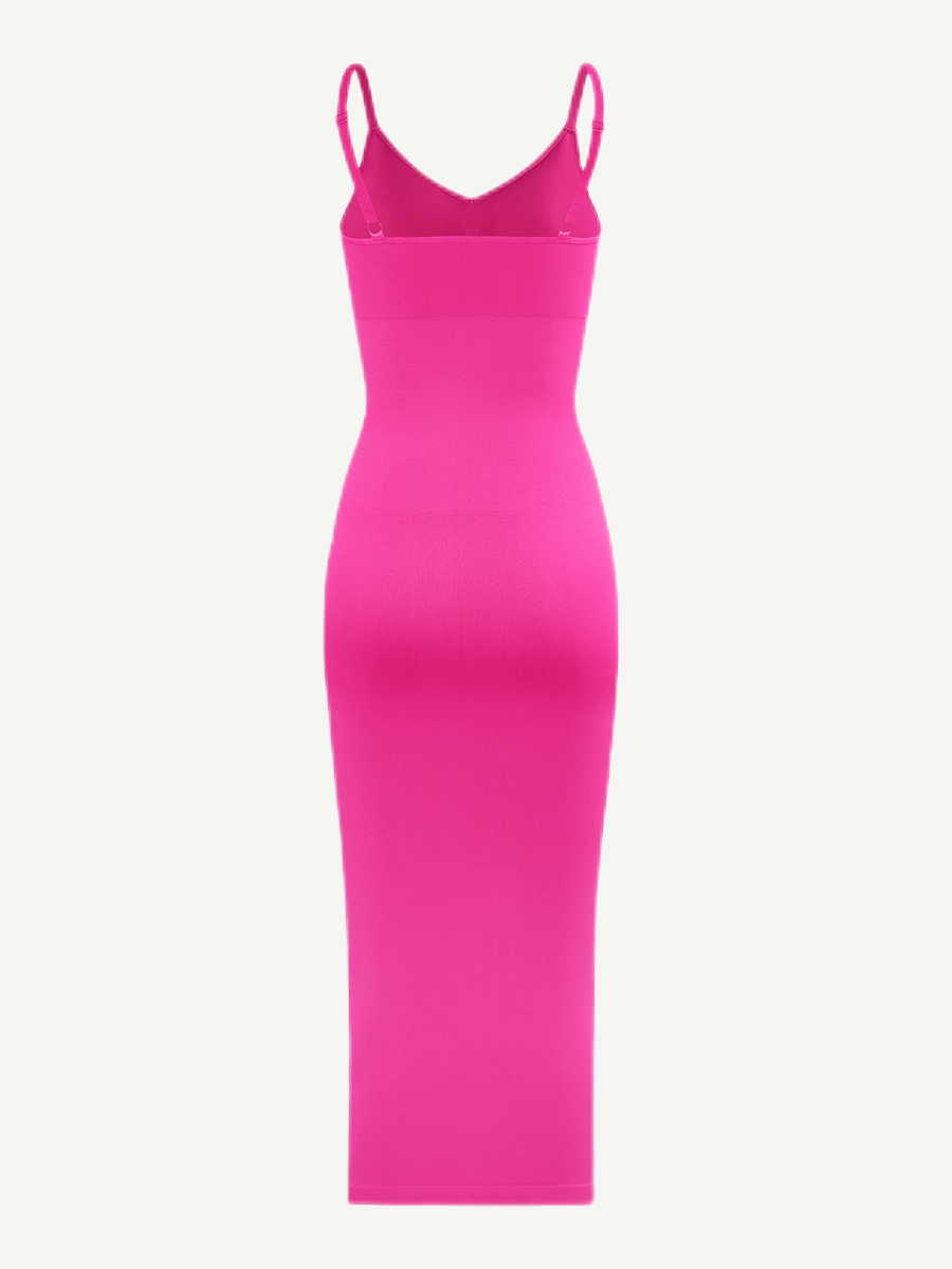 ssamless Spaghetti Strap V-neck Maxi Shaper Dress