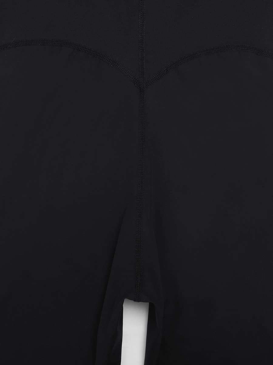 ssshion Zipper Front Slit Sports Sauna Jumpsuit