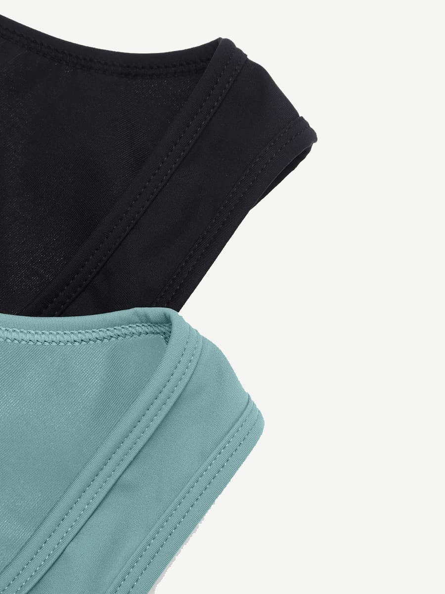 ssshion Zipper Front Slit Sports Sauna Jumpsuit