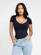 ssEco-friendly Square Collar High Elastic Knit Seamless Shapewear Bodysuit