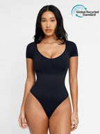 ssEco-friendly Square Collar High Elastic Knit Seamless Shapewear Bodysuit