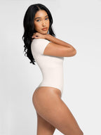 ssEco-friendly Square Collar High Elastic Knit Seamless Shapewear Bodysuit