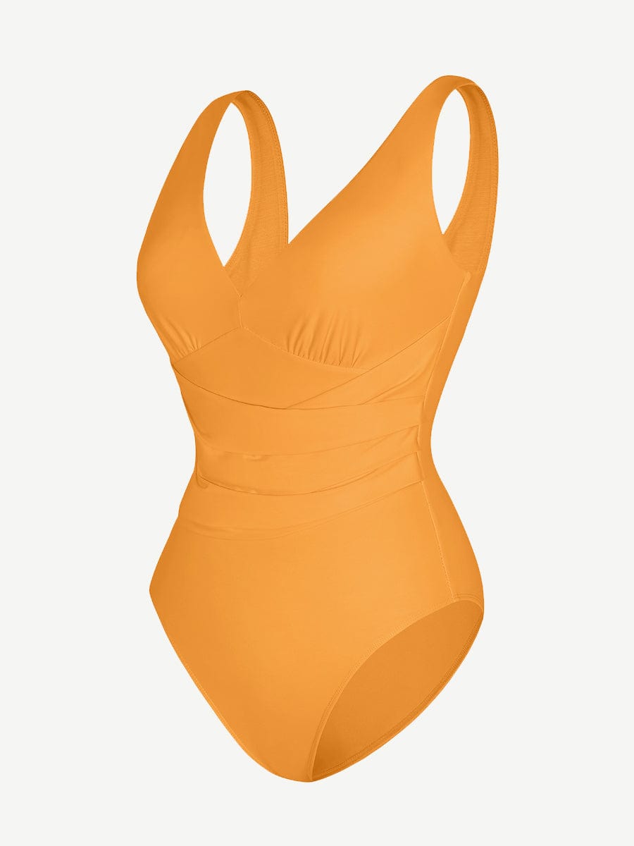 sse-piece Swimsuit Built-in Elastic Mesh in the Abdomen With Removable Cups