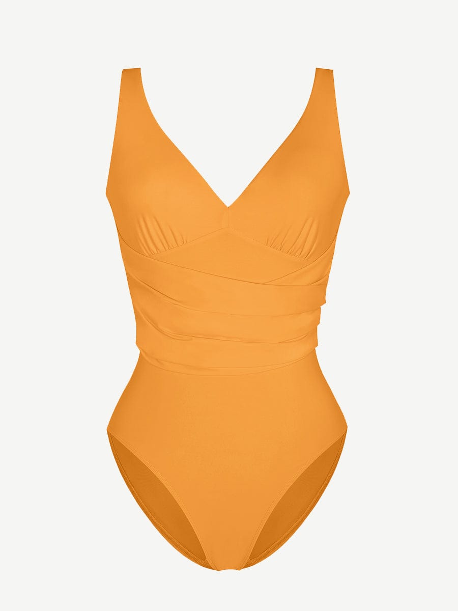 sse-piece Swimsuit Built-in Elastic Mesh in the Abdomen With Removable Cups