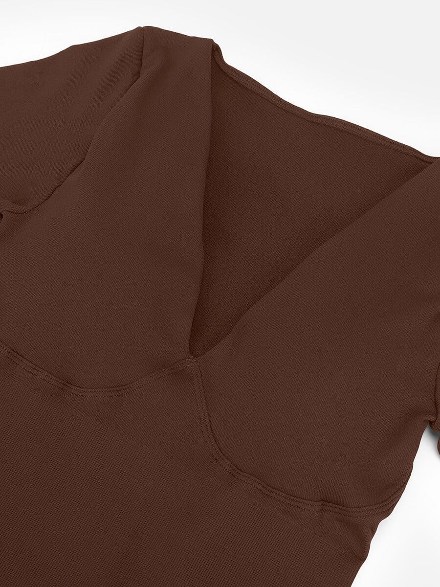 ssamless Deep V Tummy Control Waist Cinching Catsuit