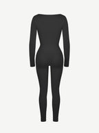 ssamless Deep V Tummy Control Waist Cinching Catsuit
