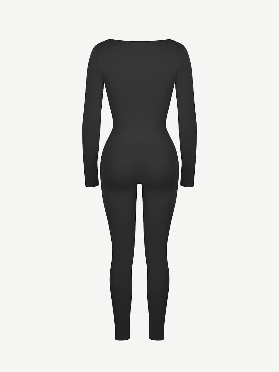 ssamless Deep V Tummy Control Waist Cinching Catsuit