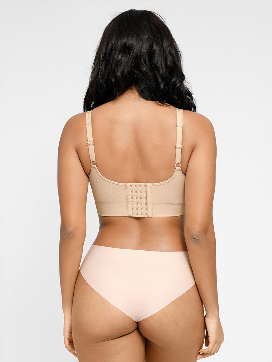 ssamless Breast Support Back Fat Reduction Inner Bra With Removable cups