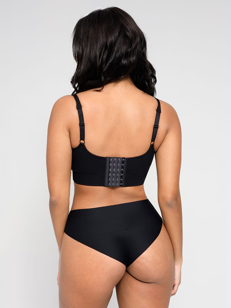 ssamless Breast Support Back Fat Reduction Inner Bra With Removable cups