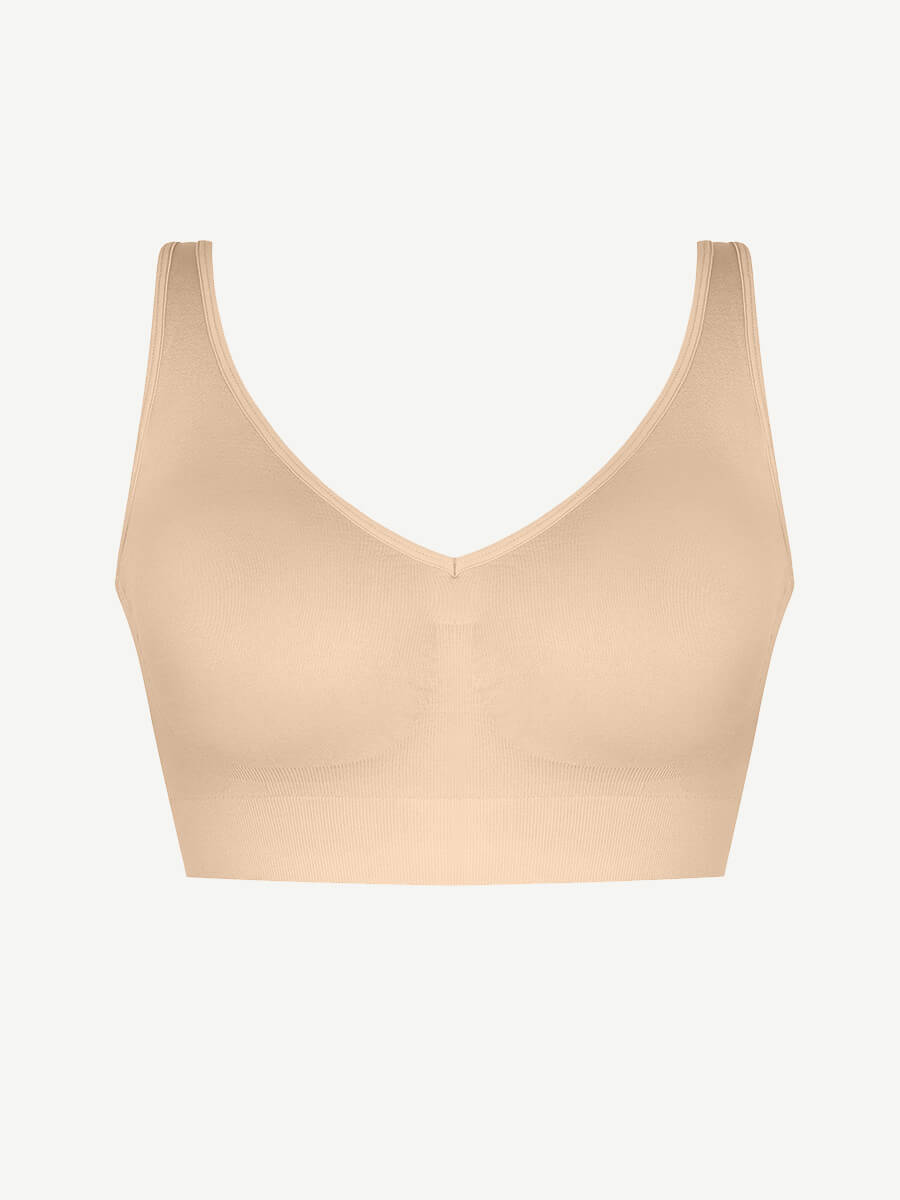 ssamless Breast Support Back Fat Reduction Inner Bra With Removable cups