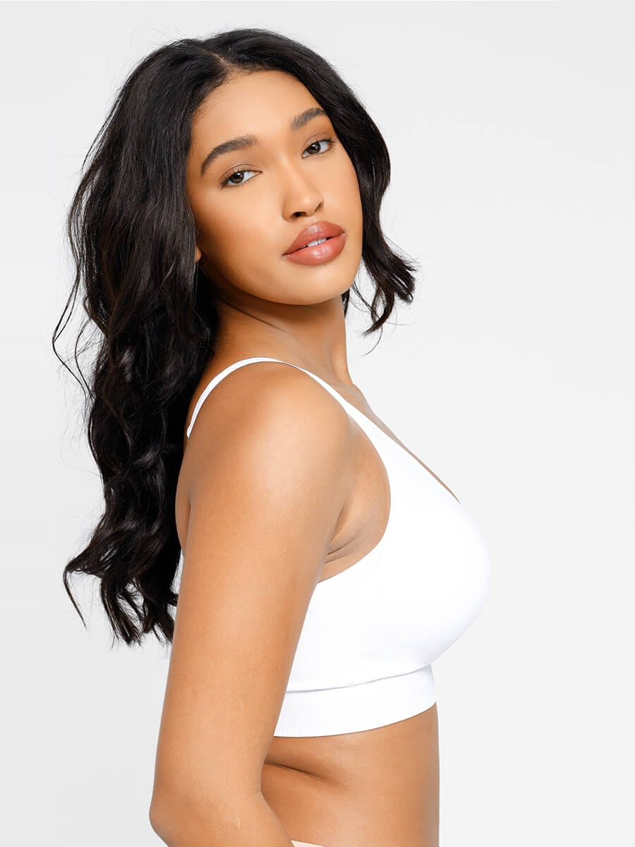 ssamless Breast Support Back Fat Reduction Inner Bra With Removable cups