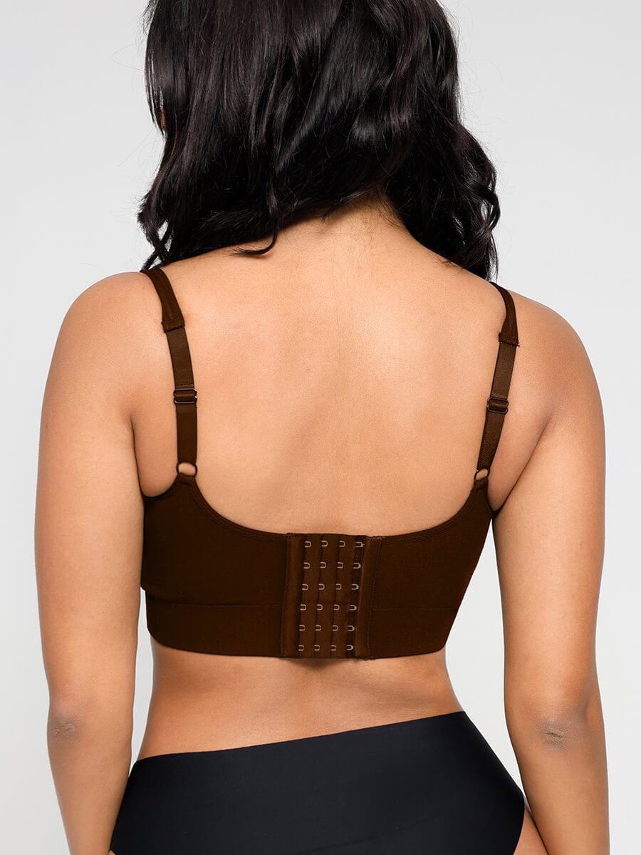 ssamless Breast Support Back Fat Reduction Inner Bra With Removable cups