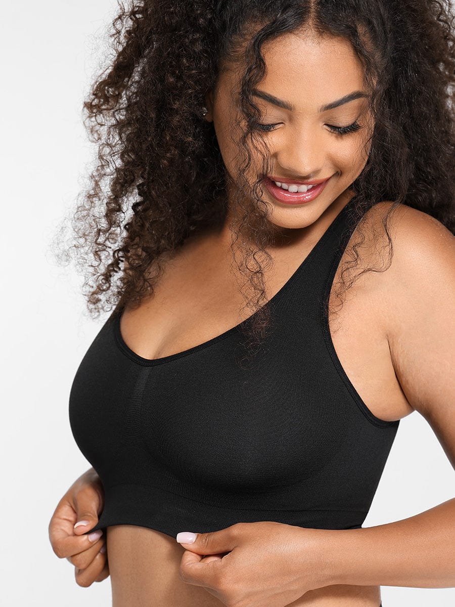 ssversible Wireless Comfort Bust Support Shaper Bra with Removable Cups