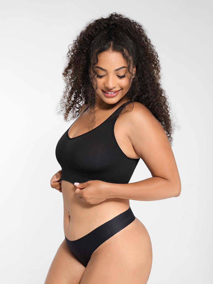 ssversible Wireless Comfort Bust Support Shaper Bra with Removable Cups