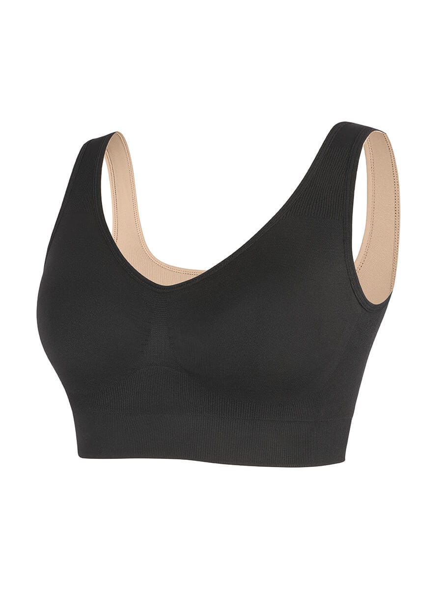 ssversible Wireless Comfort Bust Support Shaper Bra with Removable Cups