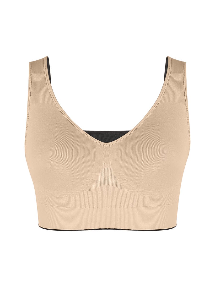 ssversible Wireless Comfort Bust Support Shaper Bra with Removable Cups
