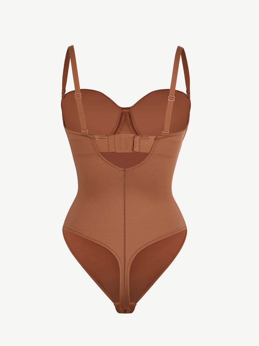 sse-Piece Underwire Strap Removable Waist And Abdomen Shaping Thong Bodysuit