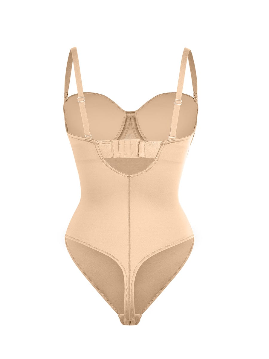 sse-Piece Underwire Strap Removable Waist And Abdomen Shaping Thong Bodysuit