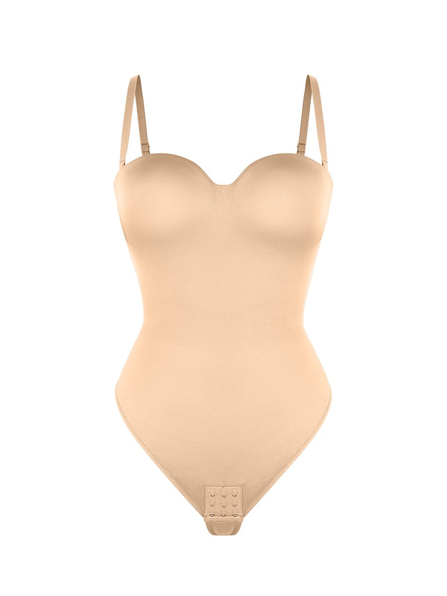 sse-Piece Underwire Strap Removable Waist And Abdomen Shaping Thong Bodysuit