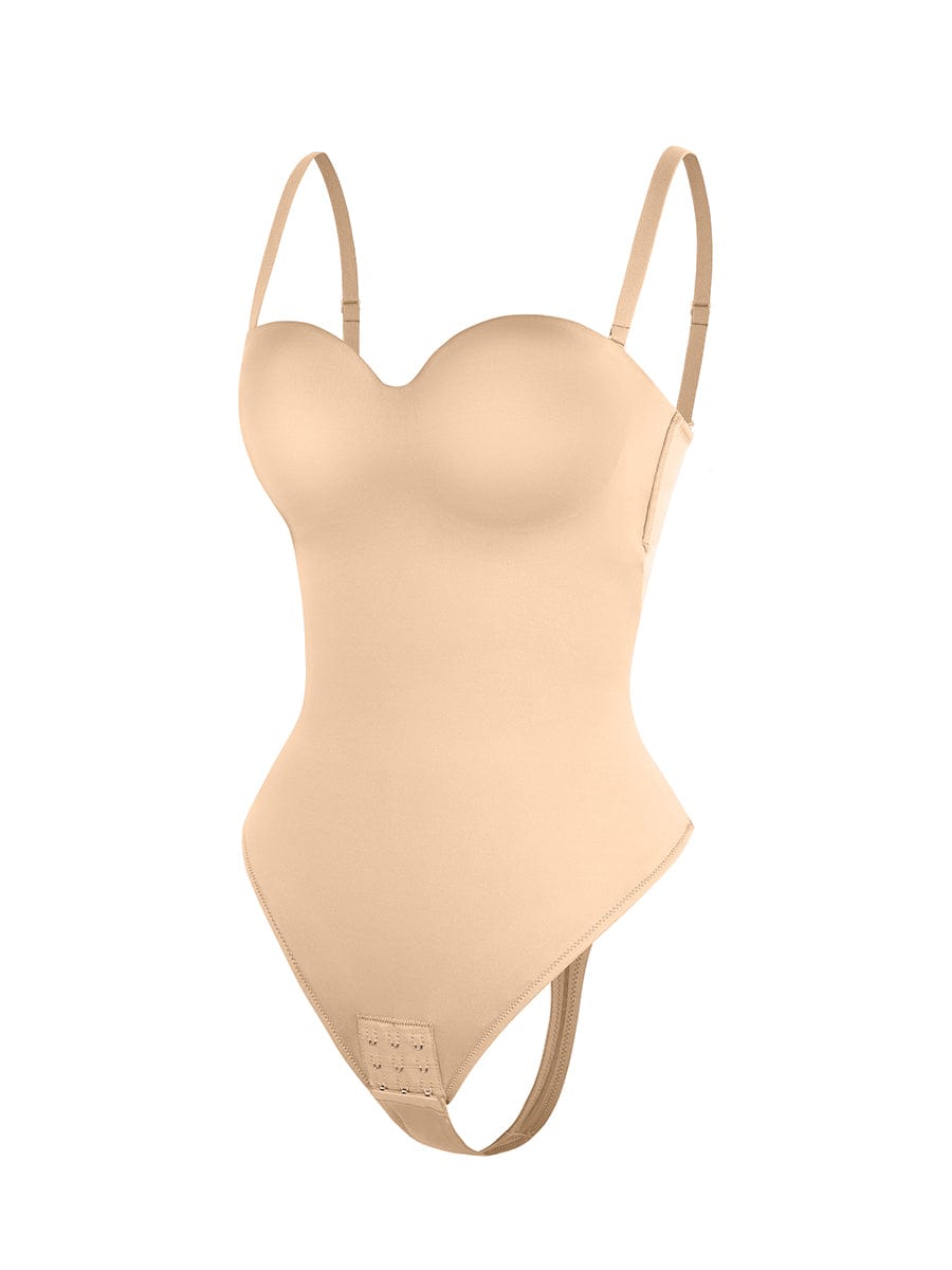 sse-Piece Underwire Strap Removable Waist And Abdomen Shaping Thong Bodysuit