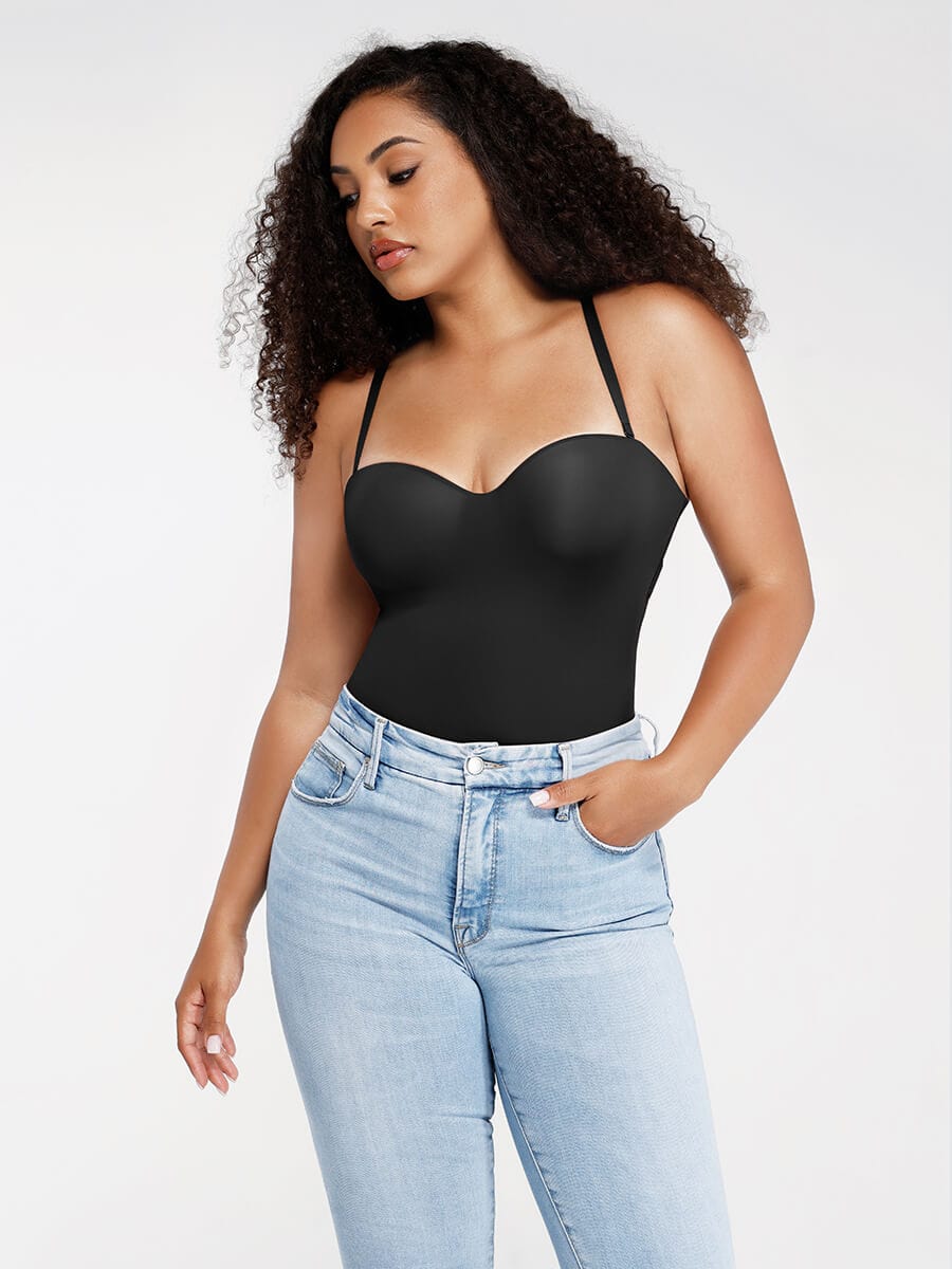 sse-Piece Underwire Strap Removable Waist And Abdomen Shaping Thong Bodysuit