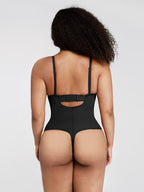 sse-Piece Underwire Strap Removable Waist And Abdomen Shaping Thong Bodysuit