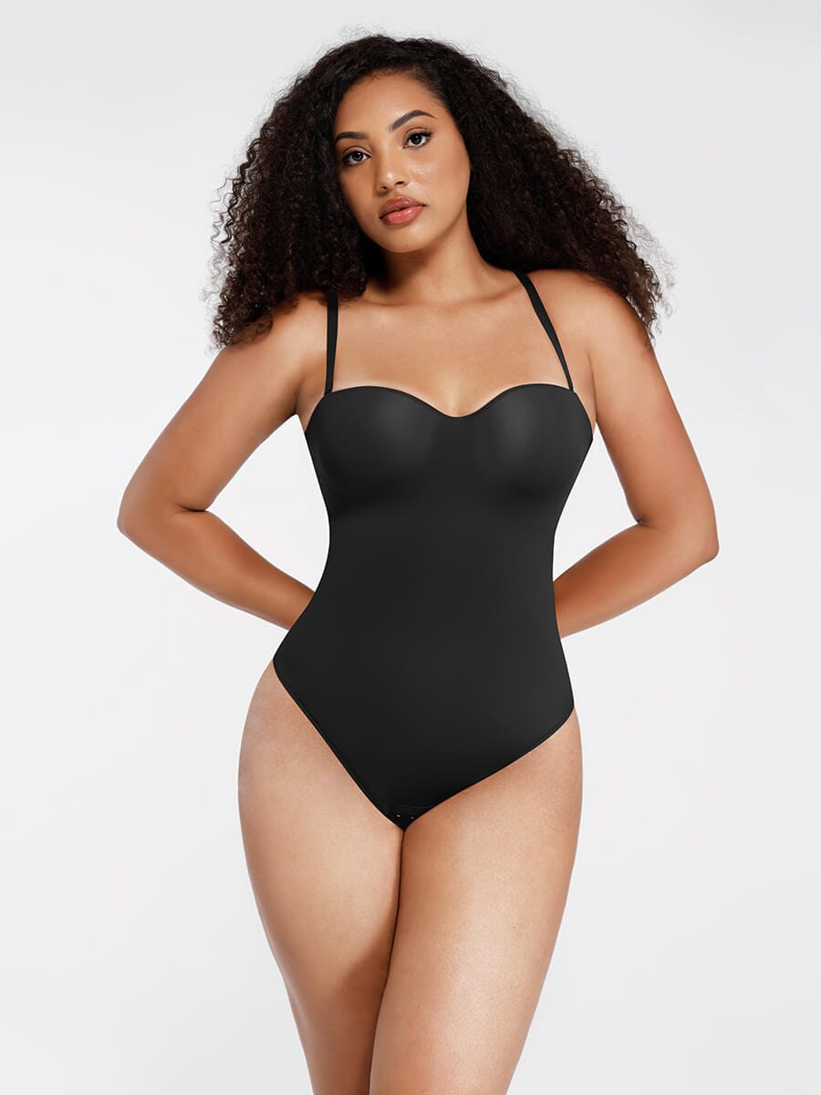 sse-Piece Underwire Strap Removable Waist And Abdomen Shaping Thong Bodysuit