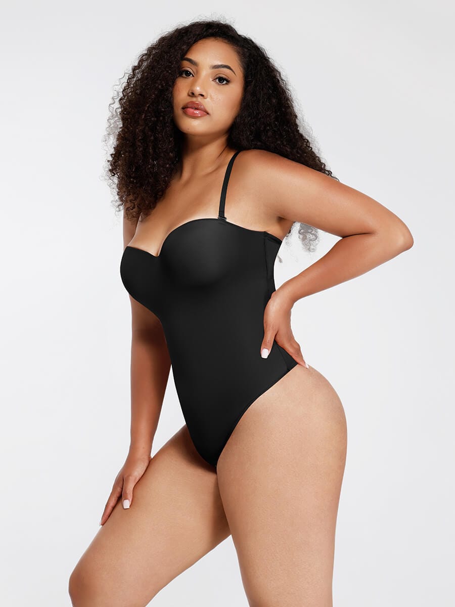 sse-Piece Underwire Strap Removable Waist And Abdomen Shaping Thong Bodysuit