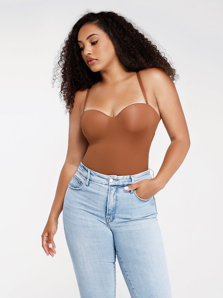 sse-Piece Underwire Strap Removable Waist And Abdomen Shaping Thong Bodysuit