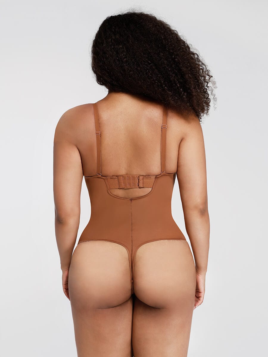 sse-Piece Underwire Strap Removable Waist And Abdomen Shaping Thong Bodysuit