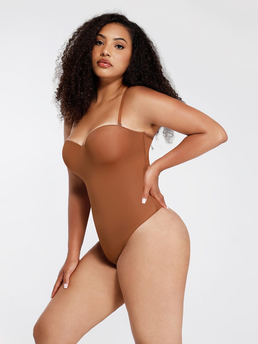 sse-Piece Underwire Strap Removable Waist And Abdomen Shaping Thong Bodysuit
