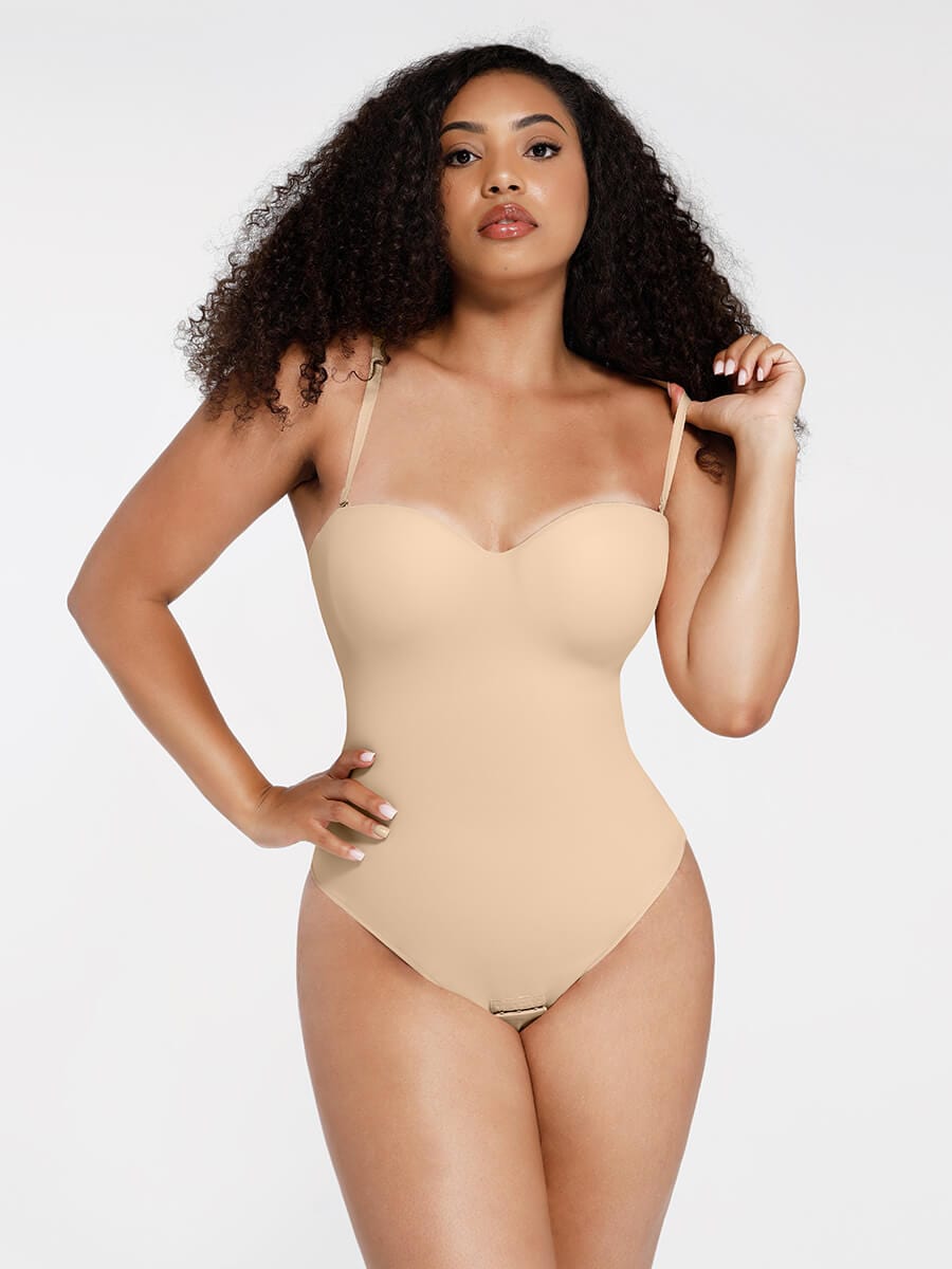 sse-Piece Underwire Strap Removable Waist And Abdomen Shaping Thong Bodysuit