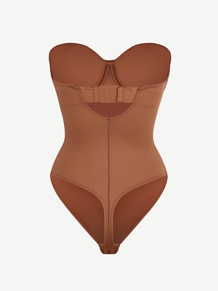 sse-Piece Underwire Strap Removable Waist And Abdomen Shaping Thong Bodysuit