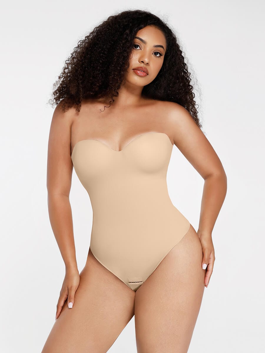 sse-Piece Underwire Strap Removable Waist And Abdomen Shaping Thong Bodysuit