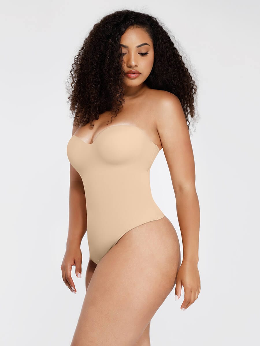sse-Piece Underwire Strap Removable Waist And Abdomen Shaping Thong Bodysuit