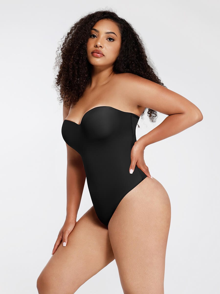 sse-Piece Underwire Strap Removable Waist And Abdomen Shaping Thong Bodysuit