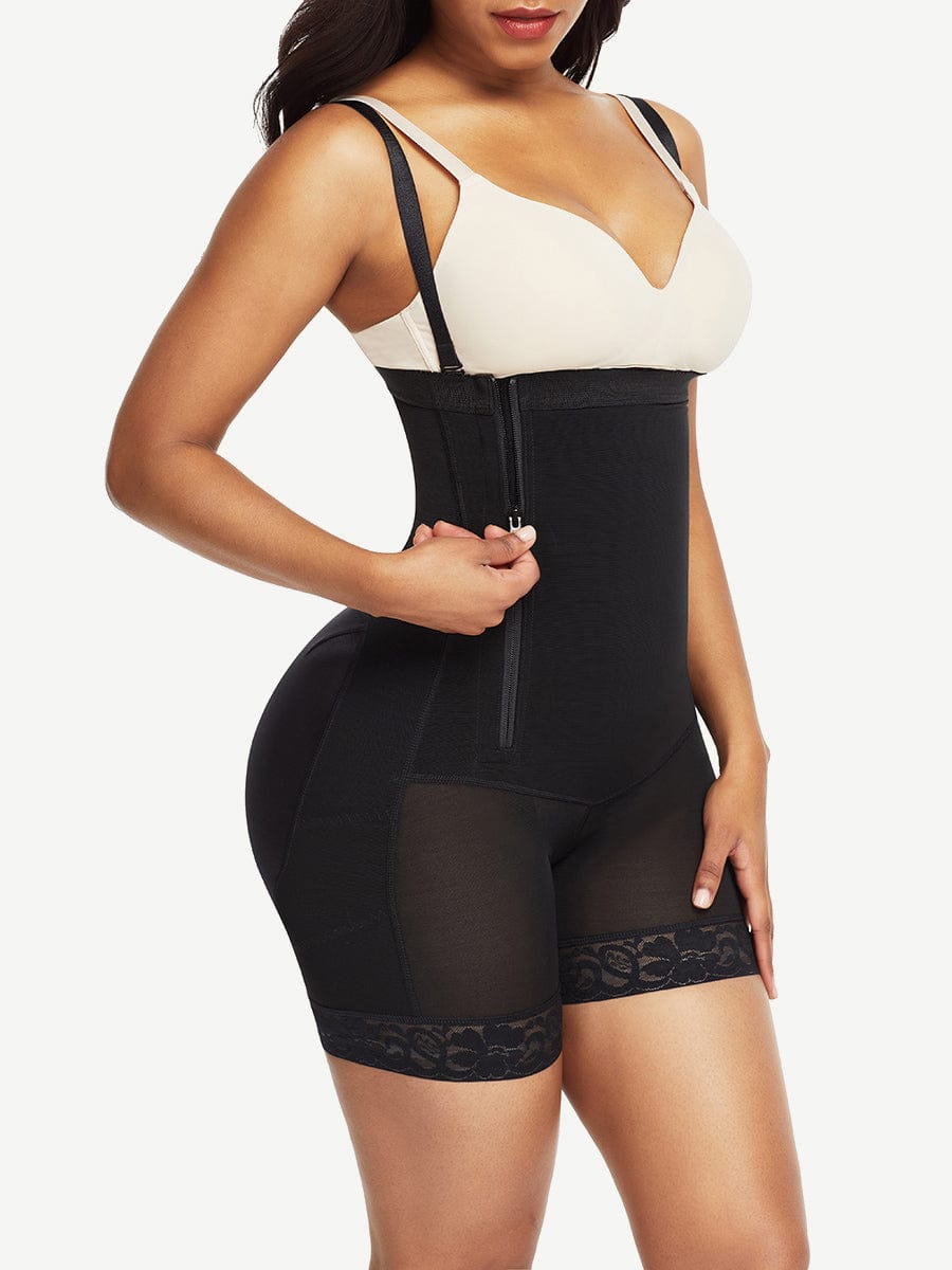 [USA Warehouse]ssetty Detachable Straps Side Zip Body Shaper Leisure Fashion
