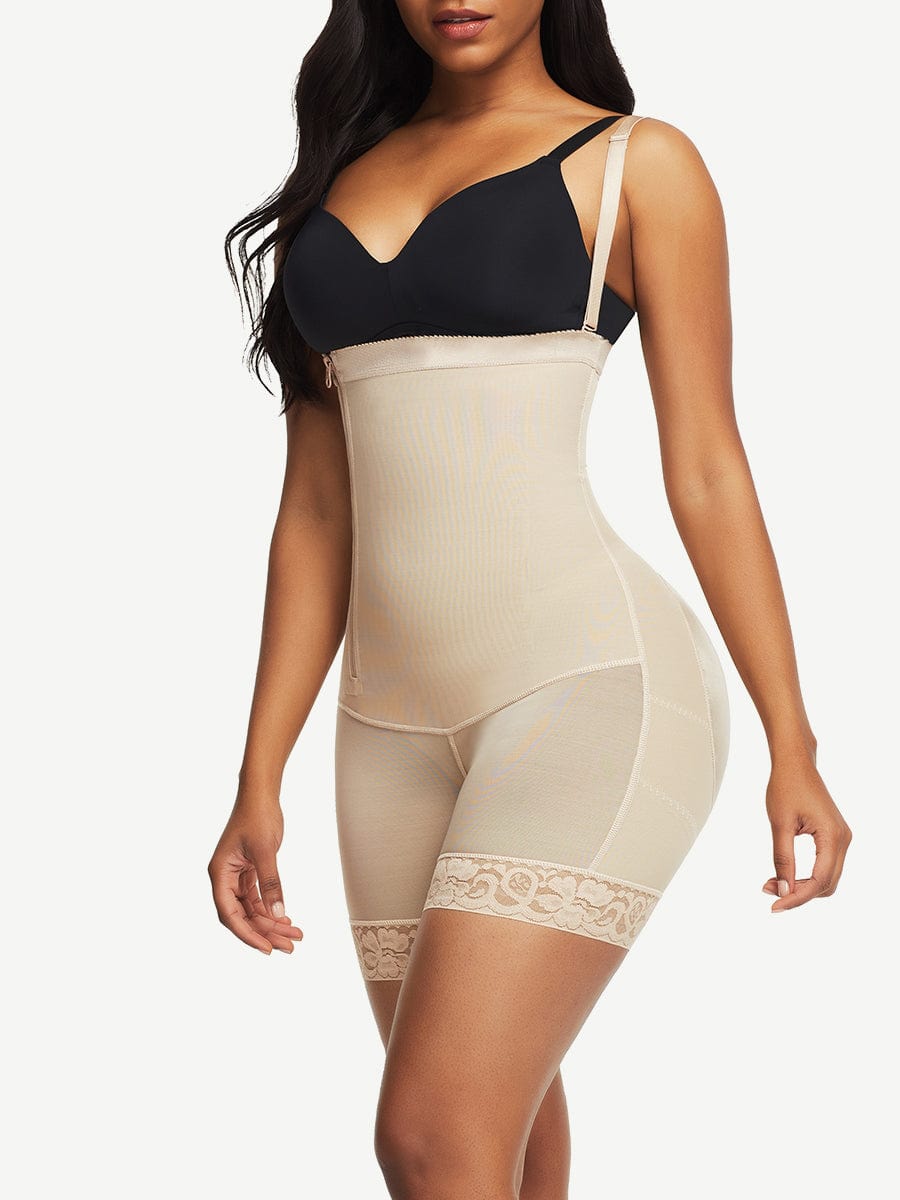 ssetty Detachable Straps Side Zip Postoperative Body Shaper