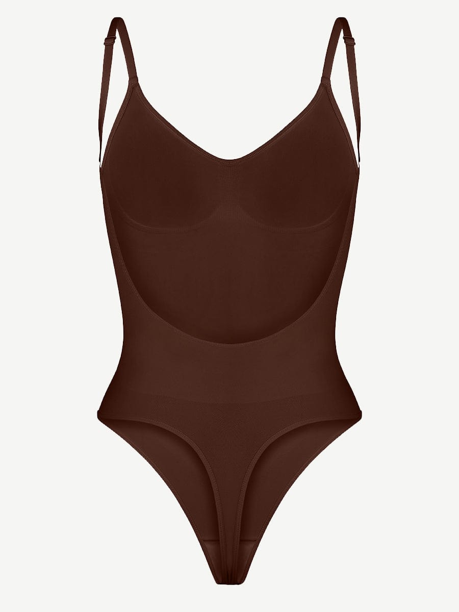ssamless Cover-Breast Open-Back Thong