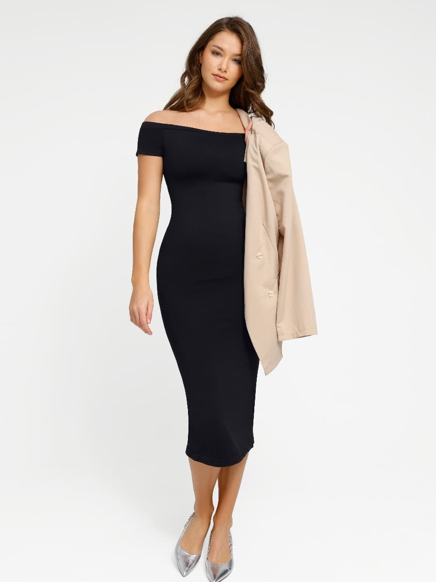  ?? Eco-friendly Seamless Short-sleeved Outerwear Dress