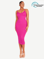 ssEco-friendly Spaghetti Strap V-neck Snatched Seamless Shaper Dress