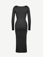  ?? Eco-friendly Seamless Bust Support Tummy Control High Side Slit Shaping Dress