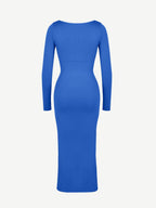  ?? Eco-friendly Seamless Bust Support Tummy Control High Side Slit Shaping Dress